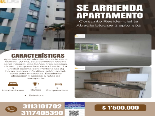 Conjunto residencial La Abadia torre 3 apartamento 402